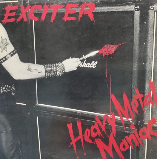 EXCITER Heavy metal Maniac 1983 Shrapnel records LP $60.00 USED COLLECTORS VINYL