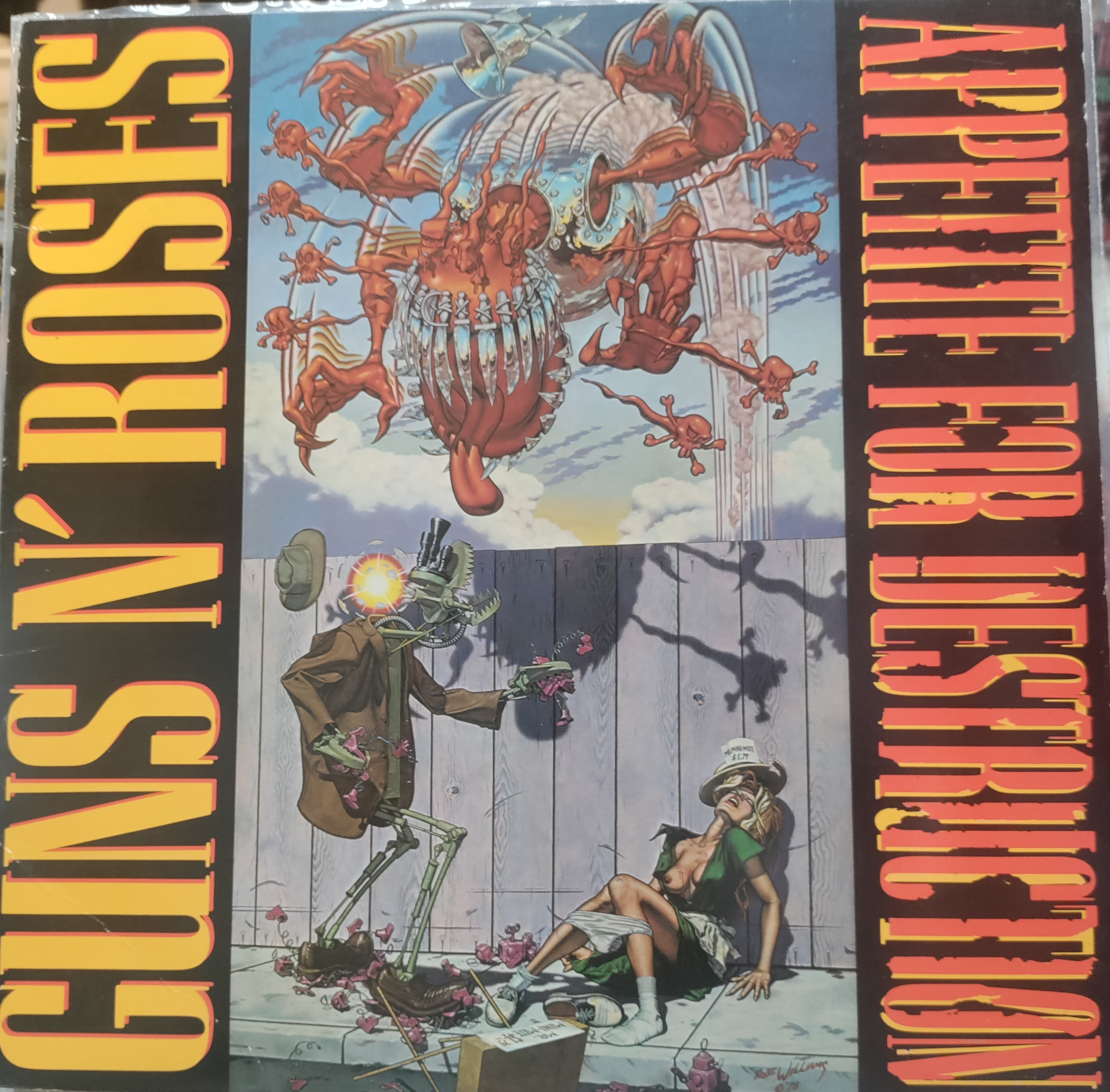 GUNS N ROSES Appetite For Destruction 1987 Uncensored Cover LP $225.00 USED COLLECTORS VINYL