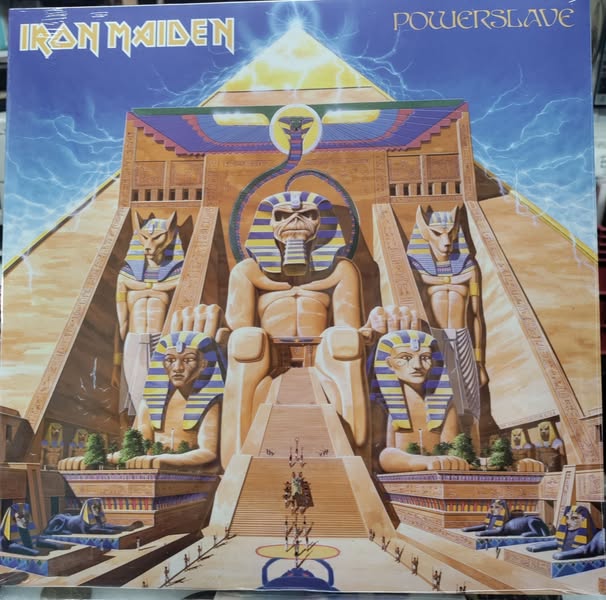IRON MAIDEN Powerslave 2014 180 GRAM PRESS LP $40.00 USED RECORDS PUNK INDIE METAL