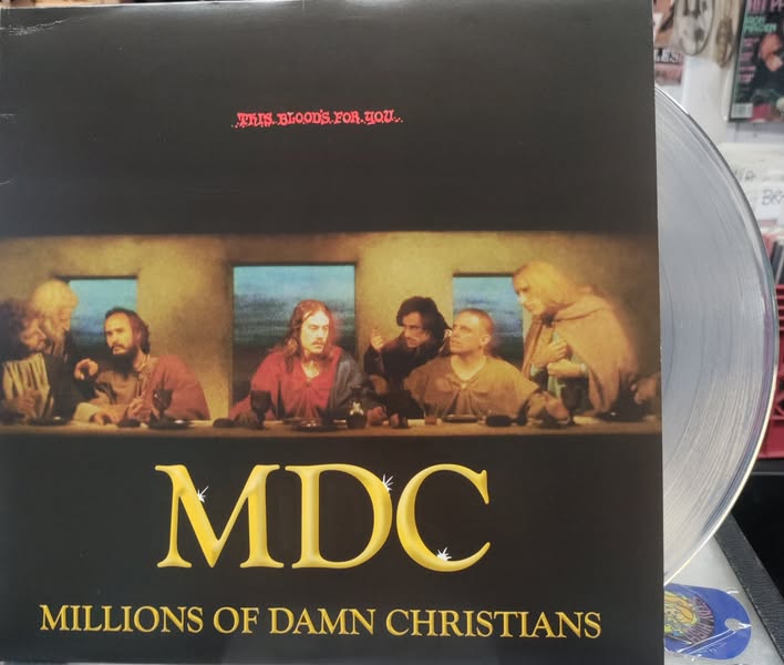 MDC Millions Of Damn CHristians 2016 CLEAR VINYL LP $30.00 USED RECORDS PUNK INDIE METAL