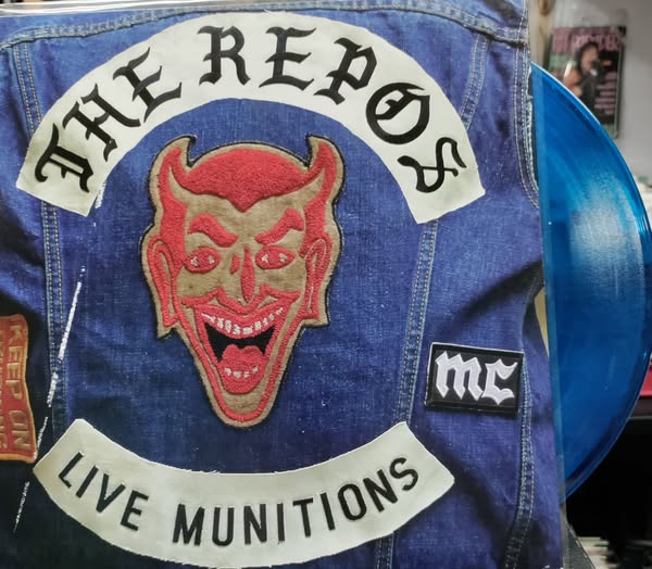 THE REPOS Live Munitions BLUE VINYL LP $25.00 USED RECORDS PUNK INDIE METAL