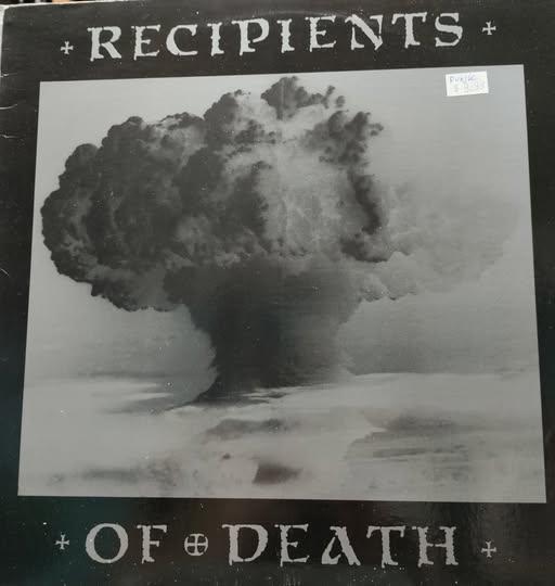 RECIPIENTS OF DEATH s/t 1988 LP $35.00 USED RECORDS PUNK INDIE METAL