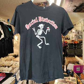 Social DIstortion Skeleton Logo Tshirt Small USED