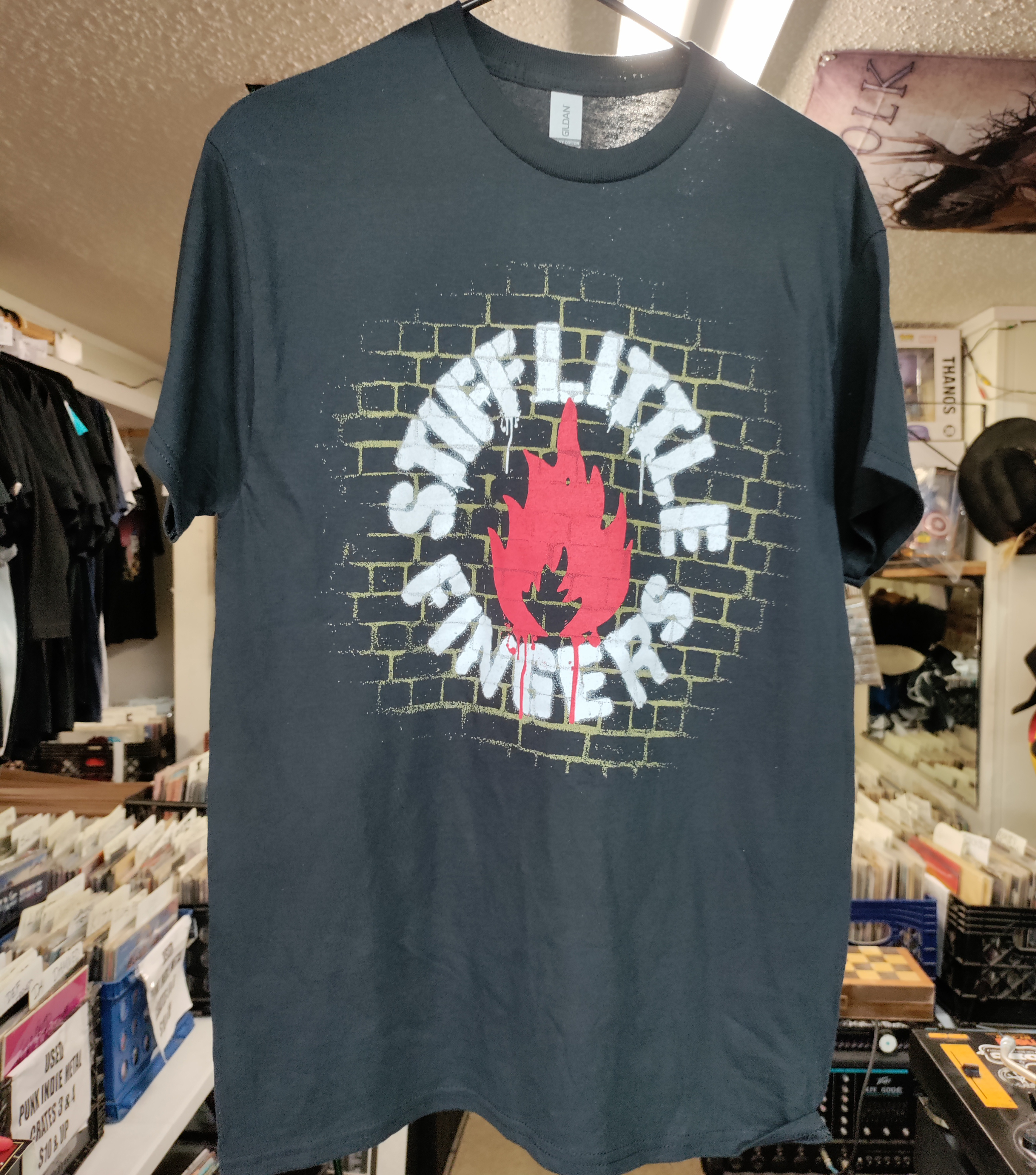 Stiff Little Fingers Wall Logo Tshirt Medium NEW